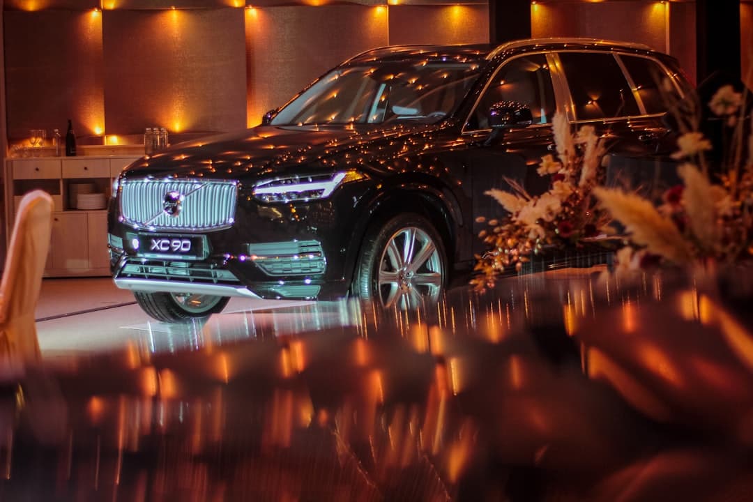 Polerad bil i sidoljus